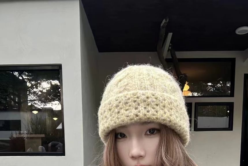 Knit Cable Beanie Plain