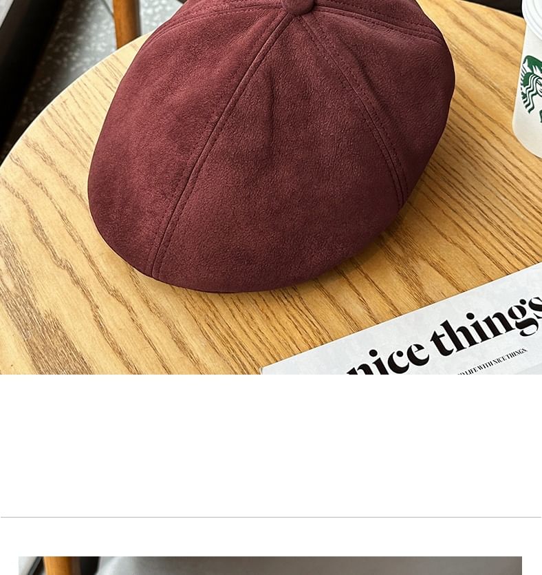 Suede Newsboy Cap