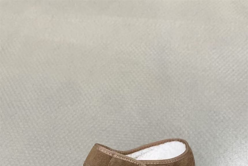 Hidden Wedge Plain Fleece-Lined Mary Jane Mules