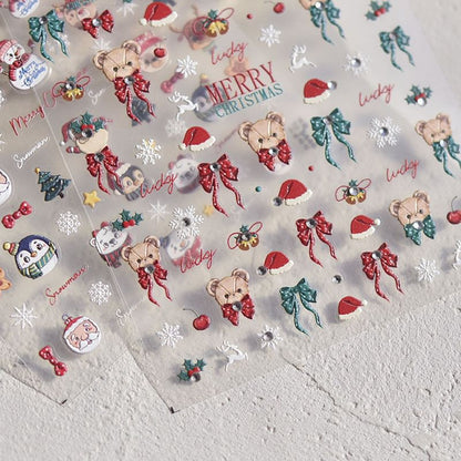 Christmas Cartoon Nail Art Stickers