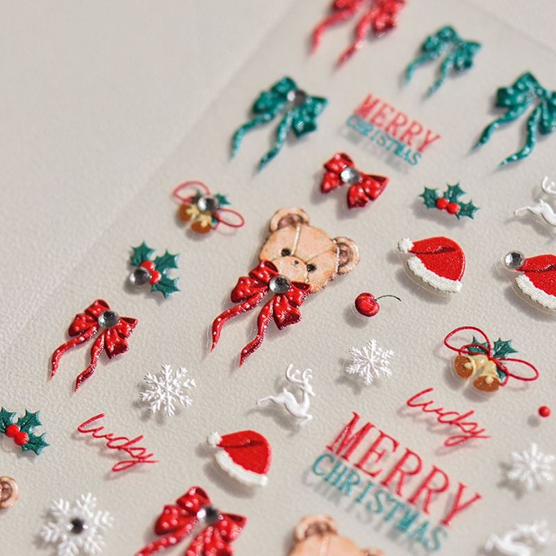 Christmas Cartoon Nail Art Stickers