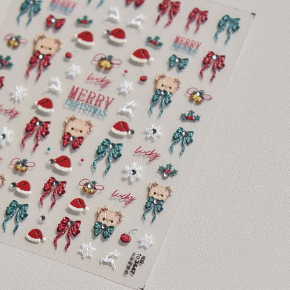 Christmas Cartoon Nail Art Stickers