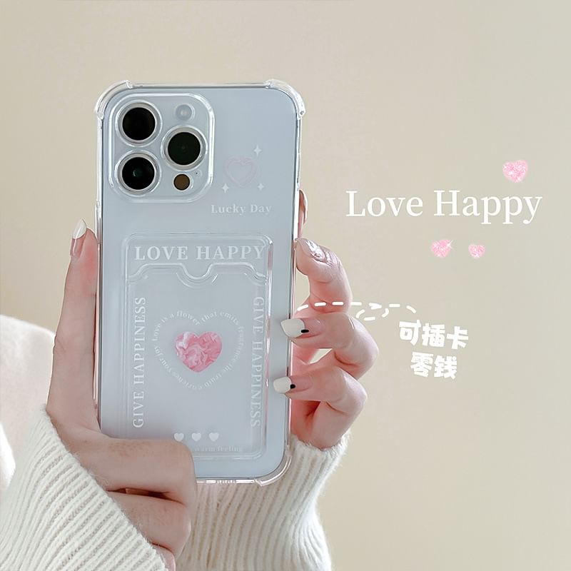 Heart Card Holder Phone Case
