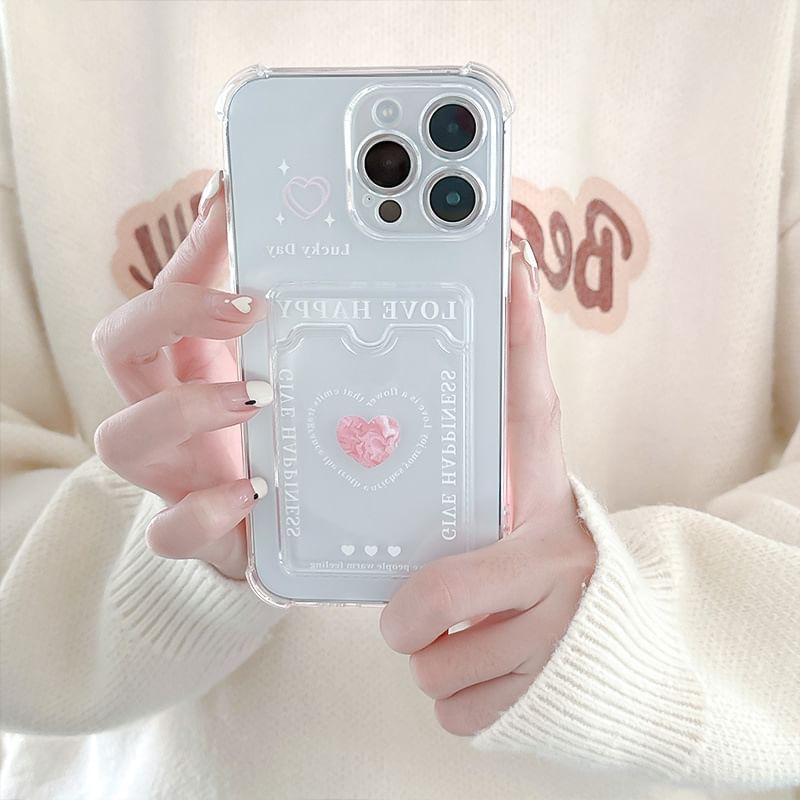 Heart Card Holder Phone Case