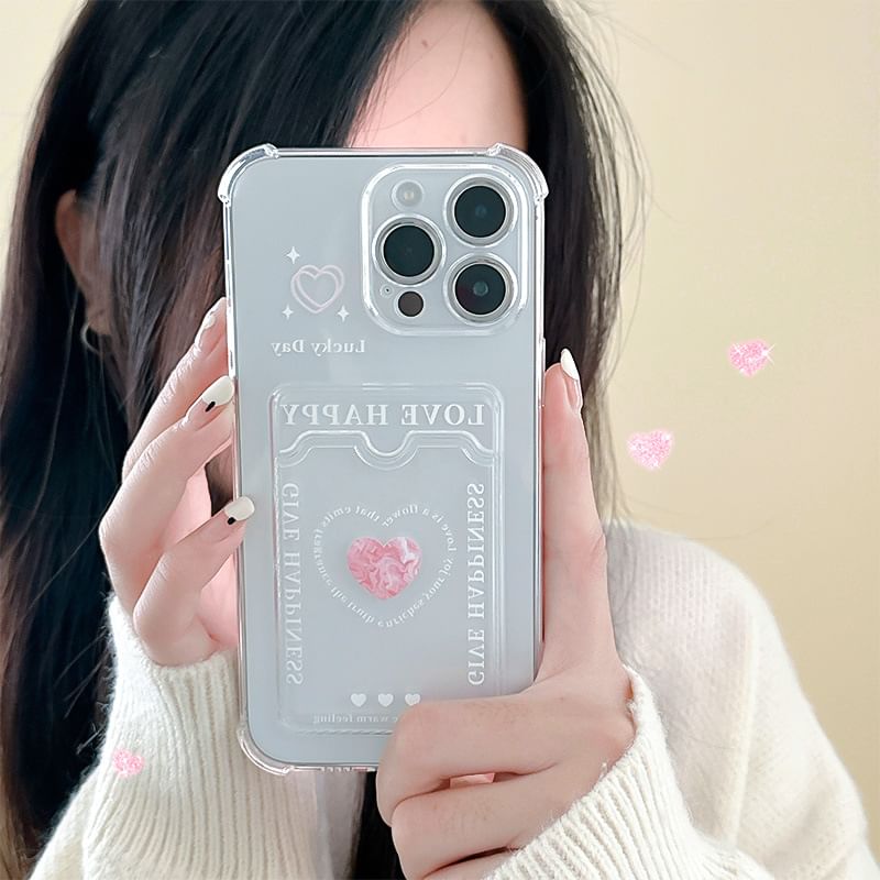 Heart Card Holder Phone Case