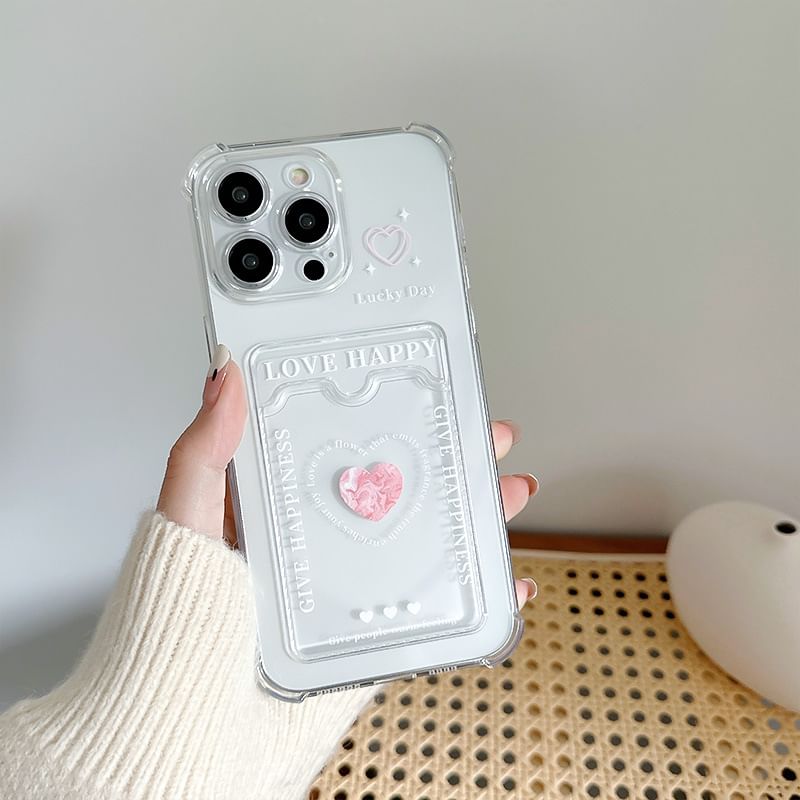 Heart Card Holder Phone Case