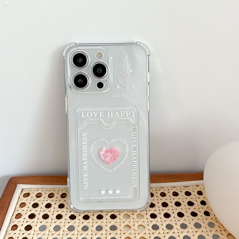 Heart Card Holder Phone Case