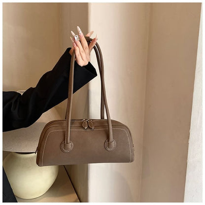 Shoulder Bag Contrast Stitching