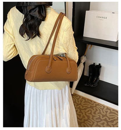 Shoulder Bag Contrast Stitching