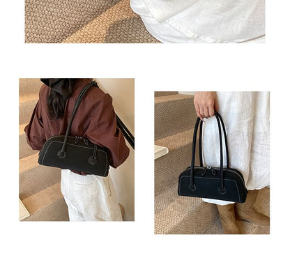 Shoulder Bag Contrast Stitching