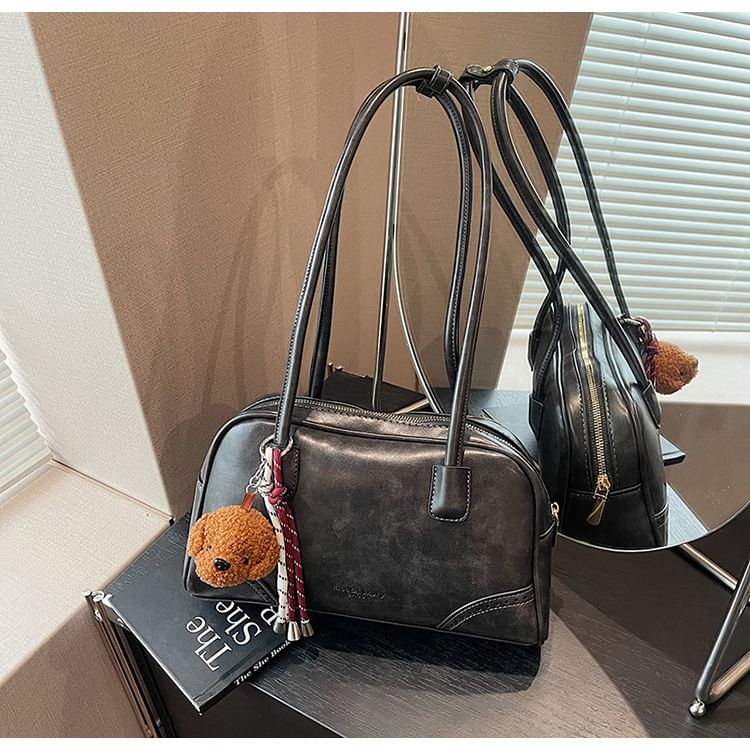 Charm Washed Leather Faux Bag Set Bowler /