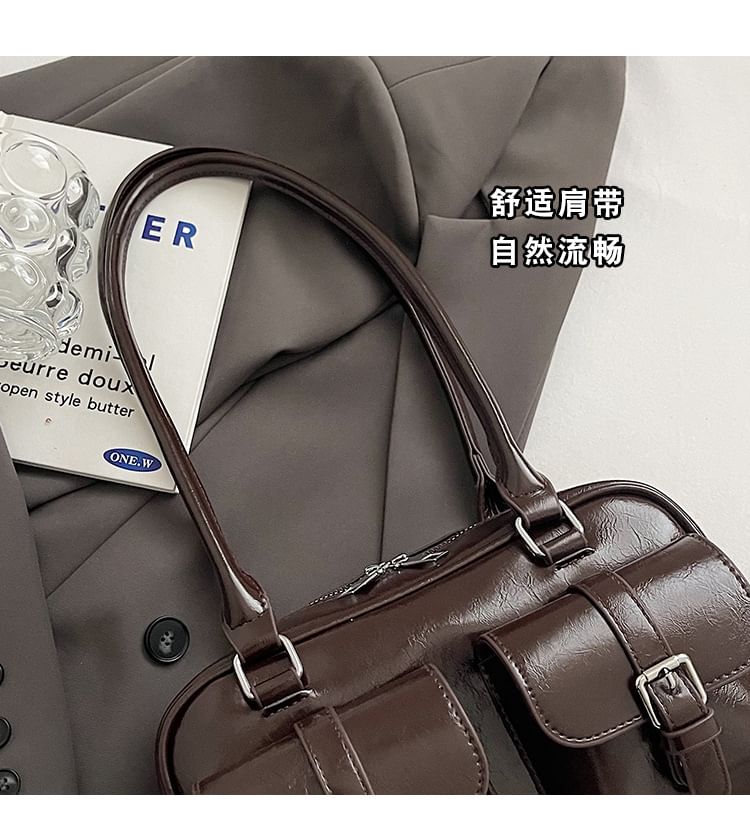 Tote Bag Faux Set Multi-Pocket Charm / Leather