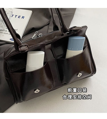 Tote Bag Faux Set Multi-Pocket Charm / Leather