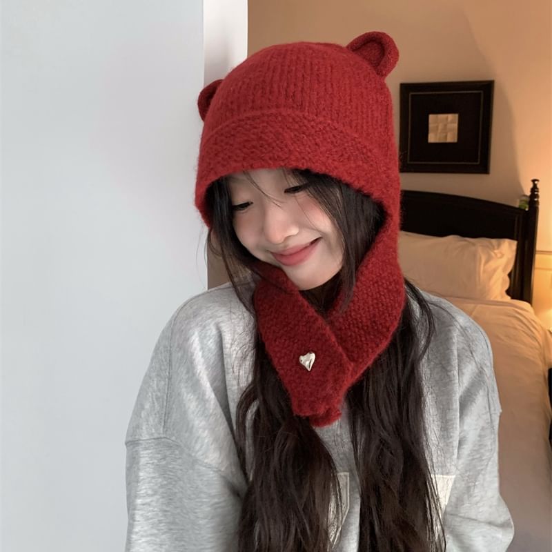 Ear Balaclava Bear Knit