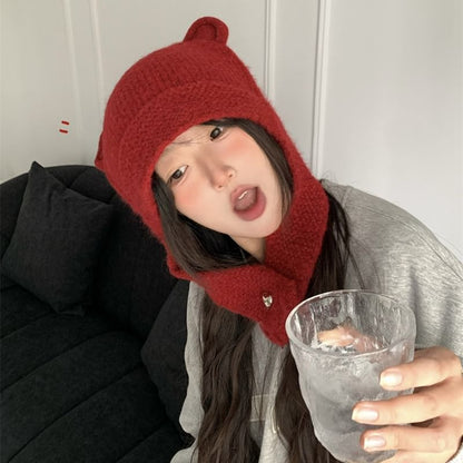 Ear Balaclava Bear Knit