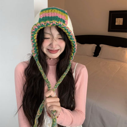 Knit Balaclava Block Color