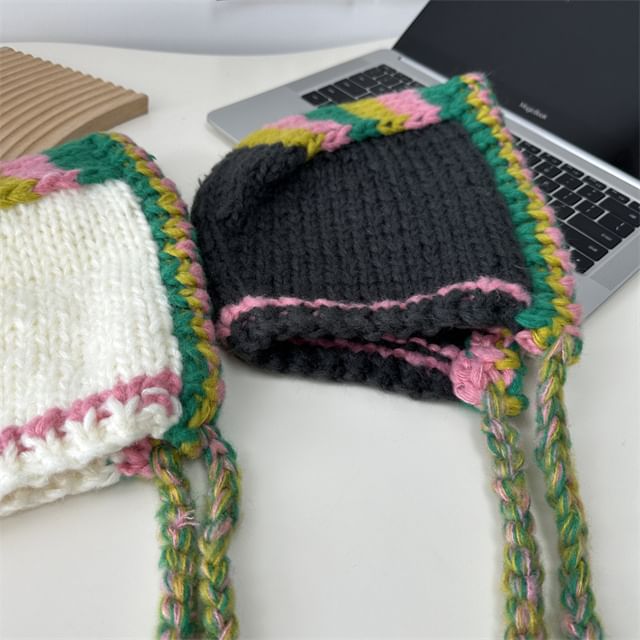 Knit Balaclava Block Color