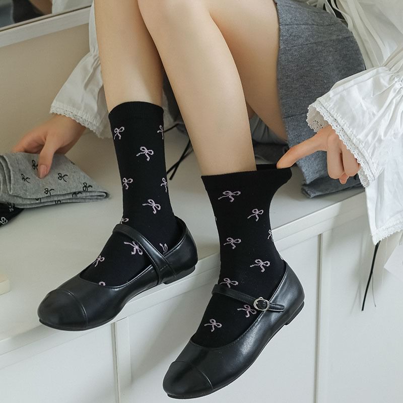 Bow Patterned Socks