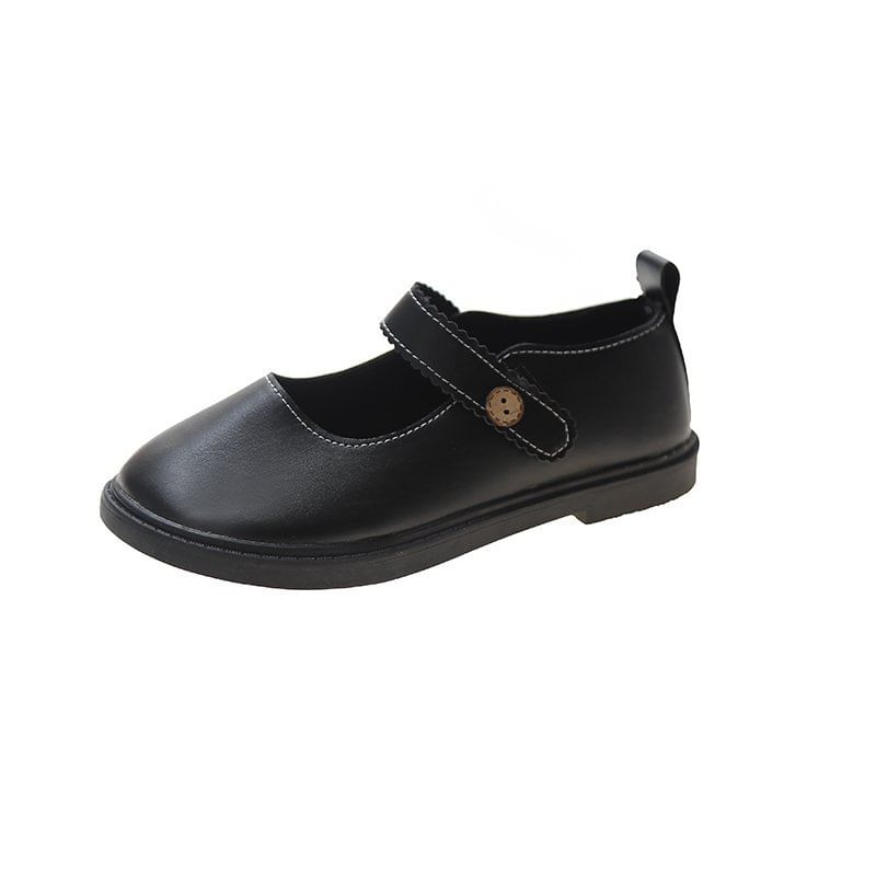 Jane Plain Mary Faux Leather Flats