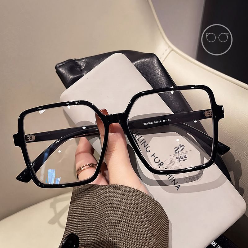 Blue Square Glasses Light Blocking