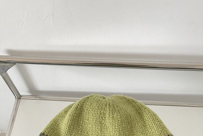 Two-Tone Knit Bucket Hat