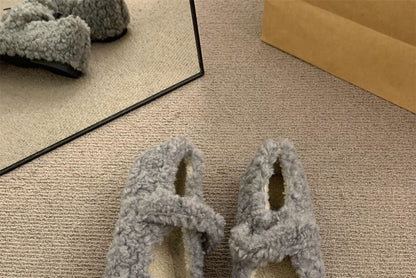 Furry Shoes Mary Plain Jane