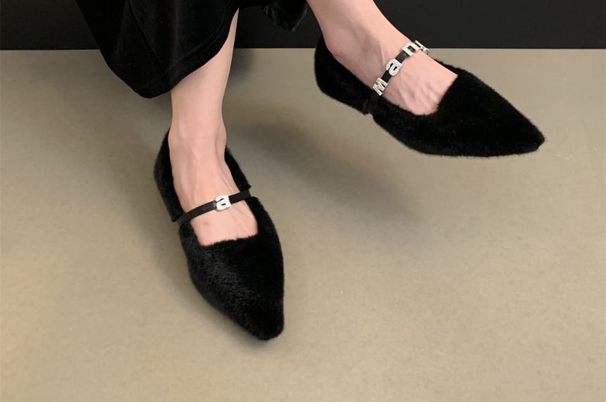 Fleece Pointed Flats