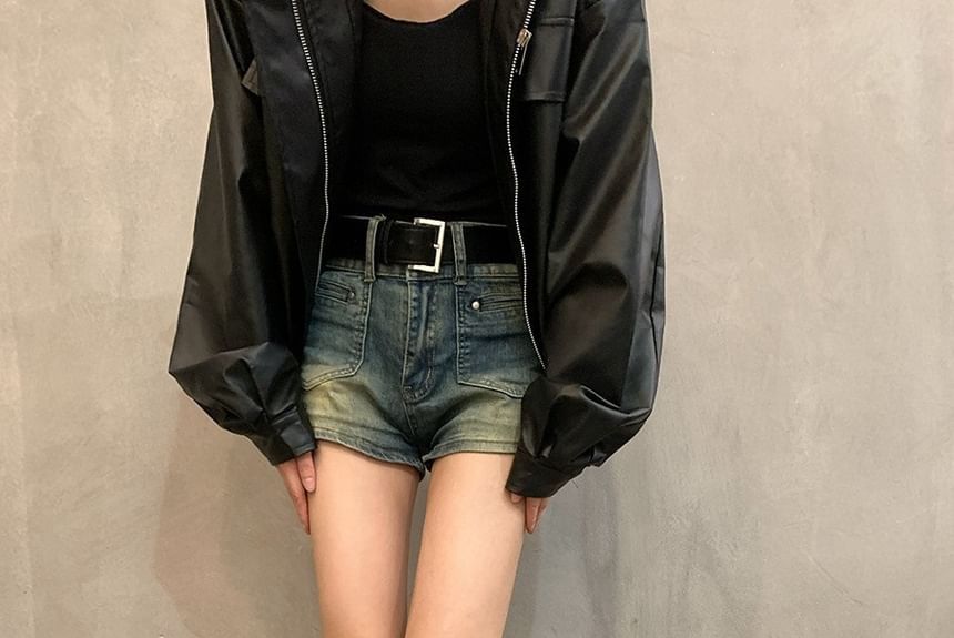 Leopard Boots High Heel Pointed Print Short