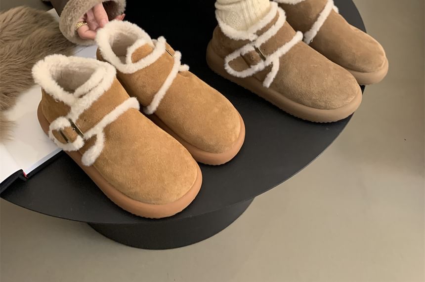 Buckled Ankle Boots Snow