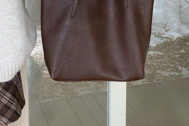 Tote Pouch Leather Bag Faux With