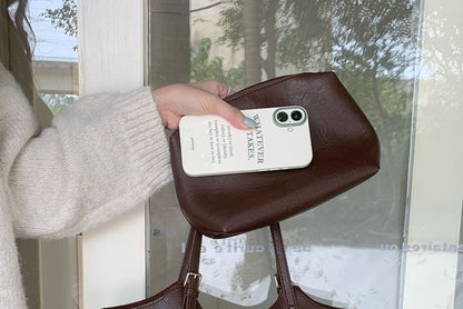 Tote Pouch Leather Bag Faux With