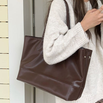 Leather Tote Bag Faux