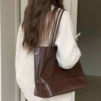 Leather Tote Bag Faux