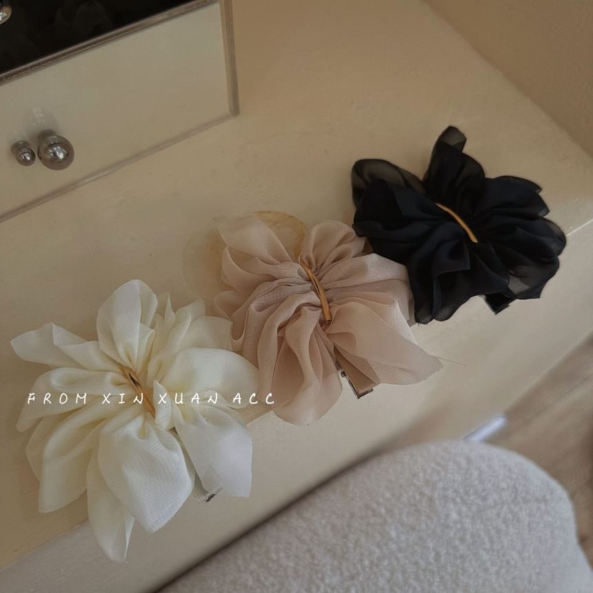 Mesh Flower Alloy Hair Clip