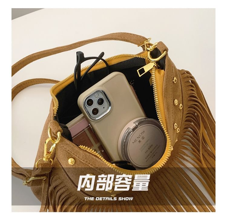 Crossbody Bag Studded Tassel