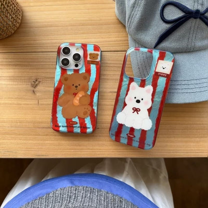 Striped Animal Case Phone