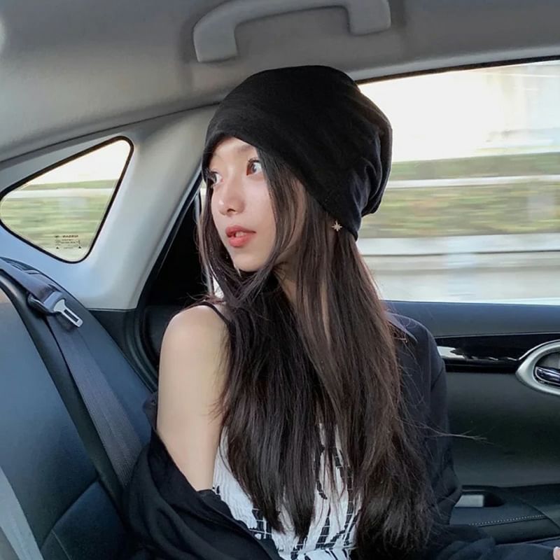 / Slouchy Beanie Cuffed Plain