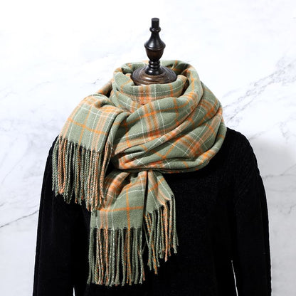 Plaid Scarf Fringe