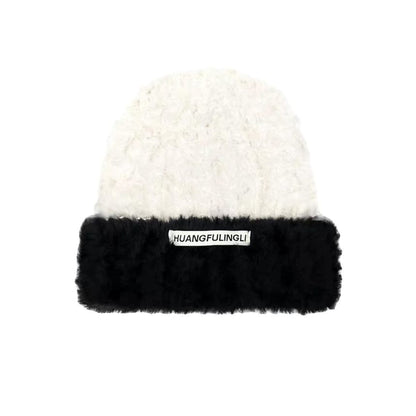 Beanie Cable Plain Fluffy / Knit
