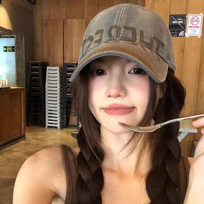 Print / Lettering Plain Baseball Washed Cap