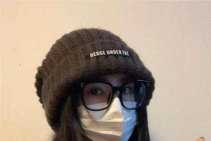 Beanie Fluffy Ribbed Bear Plain Hat Ear /