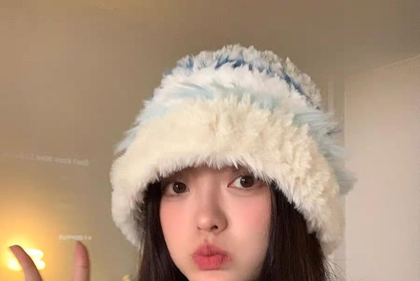 Hat Knit Fluffy