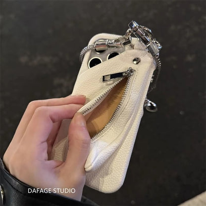 Heart Pendant Coin Purse Strap Phone Case