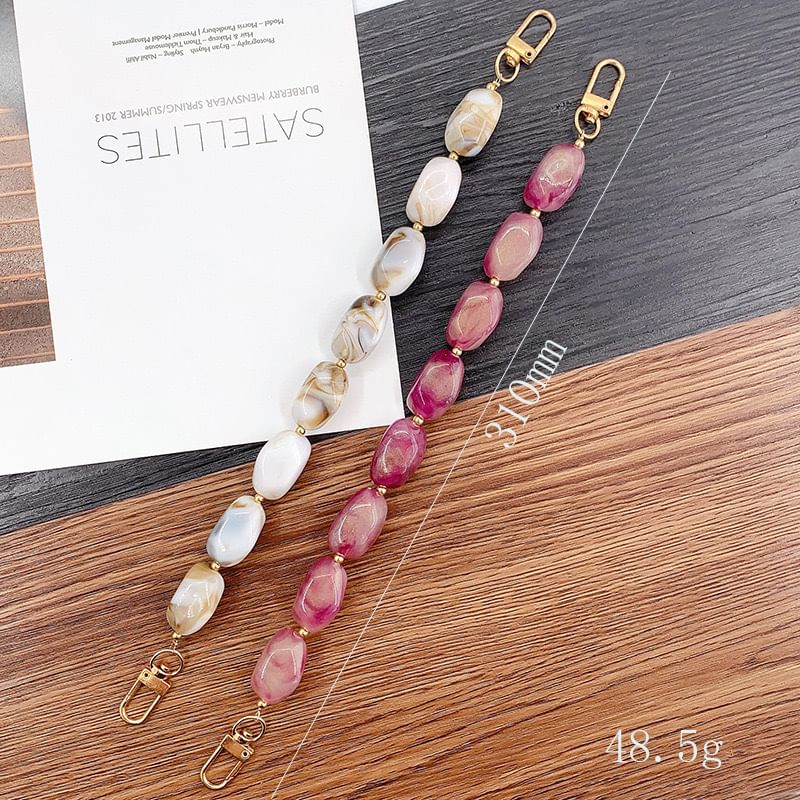 Gemstone Phone Alloy Faux Strap Bead