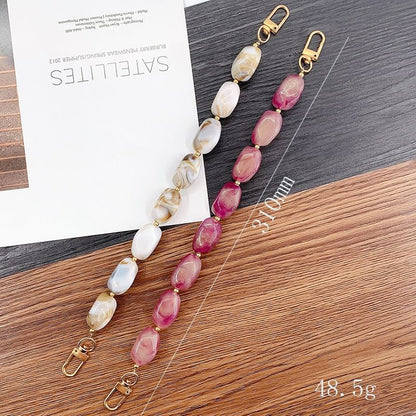 Gemstone Phone Alloy Faux Strap Bead