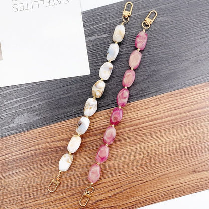 Gemstone Phone Alloy Faux Strap Bead