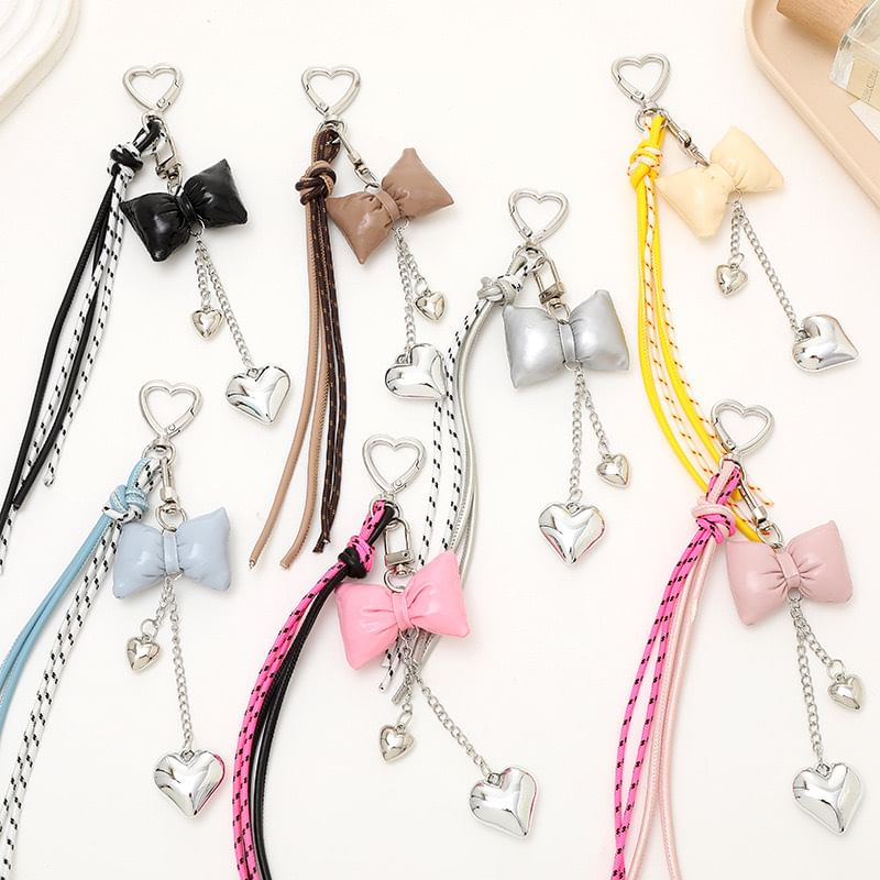 Padded Phone Knotted Bow Charm