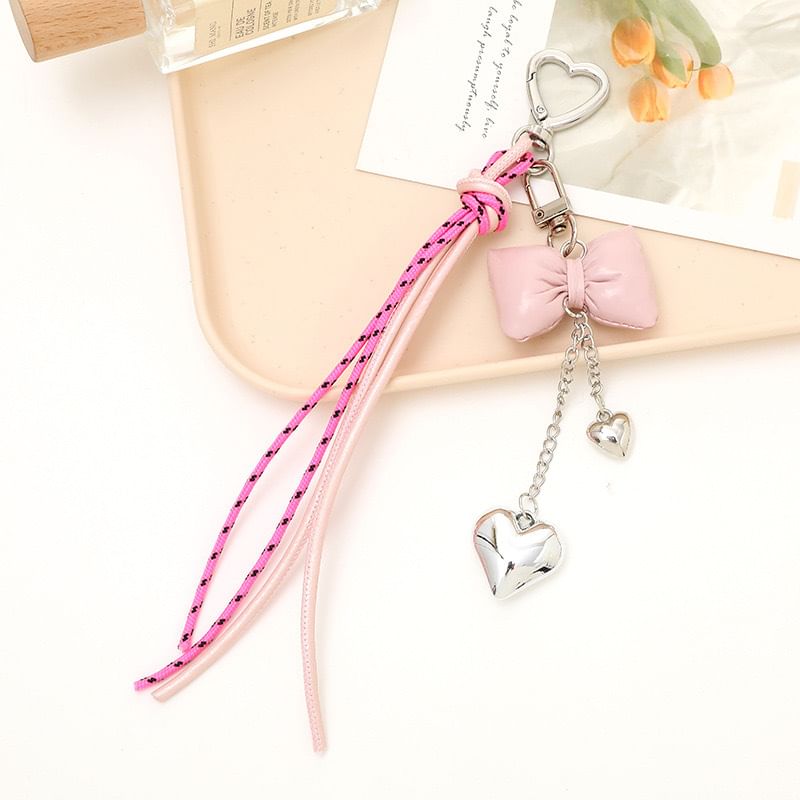 Padded Phone Knotted Bow Charm