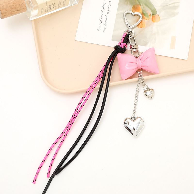 Padded Phone Knotted Bow Charm