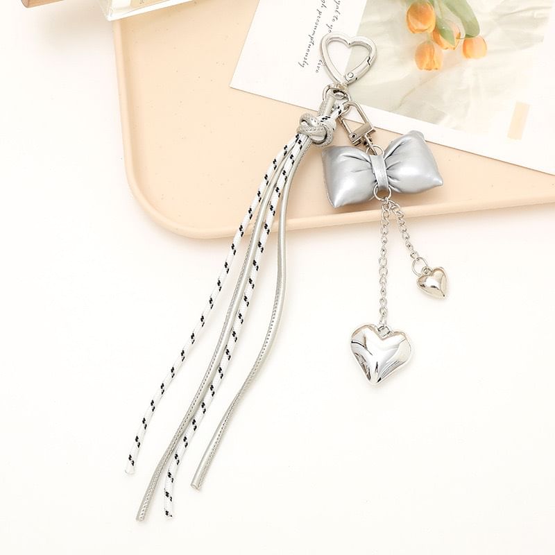 Padded Phone Knotted Bow Charm